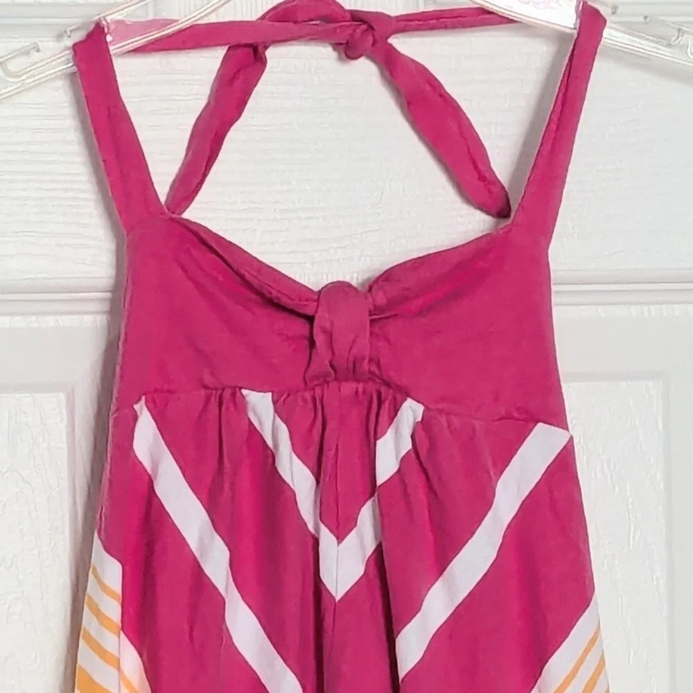 Tommy Hilfiger Girls' (XS/4-5)  Vibrant Colored Maxi Halter Sun/Summer Dress